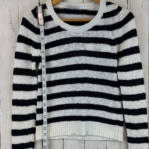 See By Chloé Black/White Striped Chunky Knit Nautical Sweater Size Small - Picture 12 of 15